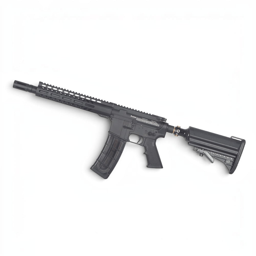 id-paintball First Strike T15 Gen 5 Paintball Markierer in Schwarz mit Aluminium-Gehäuse und Air-Stock-System