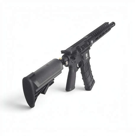 id-paintball First Strike T15 Gen 5 Paintball Markierer in Schwarz mit Air Stock und Magazin