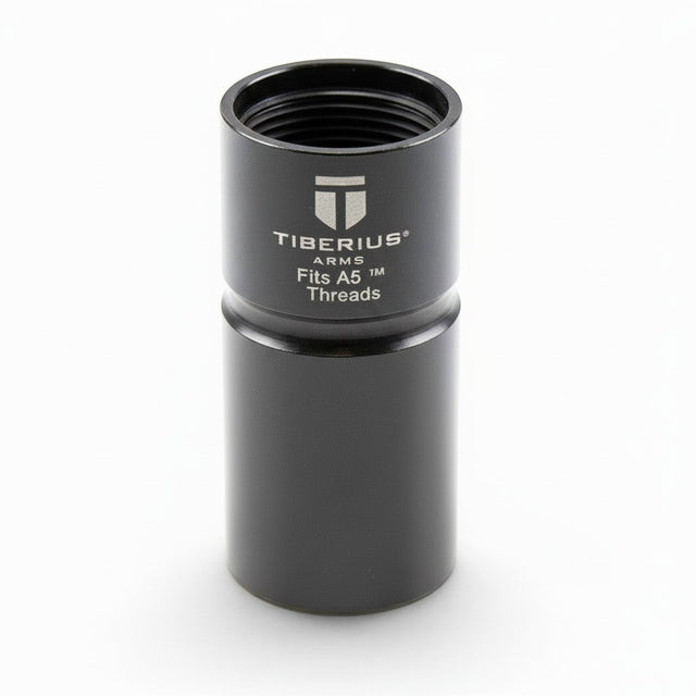 id-paintball Tiberius Arms T15 Laufadapter für A5-Gewinde aus schwarzem Metall für Paintball-Markierer