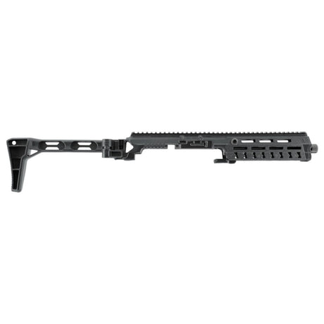 id-paintball T4E Carbine Conversion Kit für TR 50 aus schwarzem Polymer mit klappbarer Schulterstütze und Picatinny-Rail