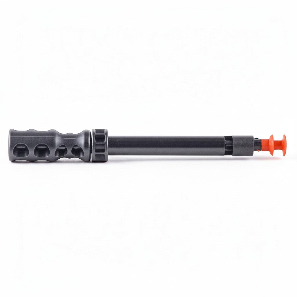 id-paintball T4E Reinigungstool für HDP50 aus schwarzem Kunststoff mit rotem Gummiaufsatz zur Laufreinigung