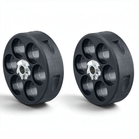 id-paintball T4E HDR 50 Ersatztrommel 2er Pack aus schwarzem Polymer für 6 Schuss Kaliber .50 Revolver