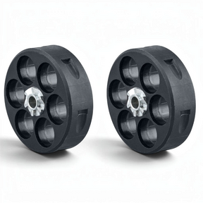 id-paintball T4E HDR 50 Ersatztrommel 2er Pack aus schwarzem Polymer für 6 Schuss Kaliber .50 Revolver