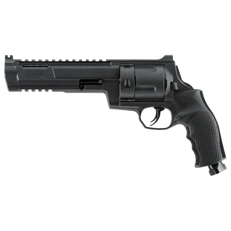 id-paintball T4E HDR 68 Gen2 Home Defense Revolver in Schwarz mit Picatinny-Schienen und strukturiertem Griff