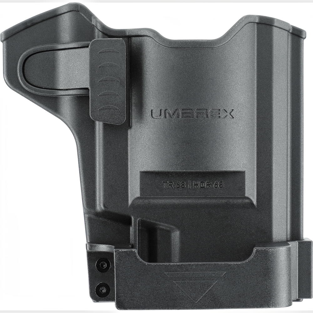 id-paintball T4E HDR 68 Paddle Schnellzieh Holster aus schwarzem Polymer mit Clip für Ersatztrommel