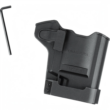 id-paintball T4E HDR 68 Paddle Schnellzieh Holster aus schwarzem Polymer mit Clip für Ersatztrommel und Inbusschlüssel