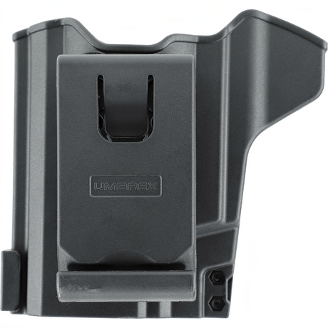 id-paintball T4E HDR 68 Paddle Schnellzieh Holster aus schwarzem Polymer mit Clip für Ersatztrommel