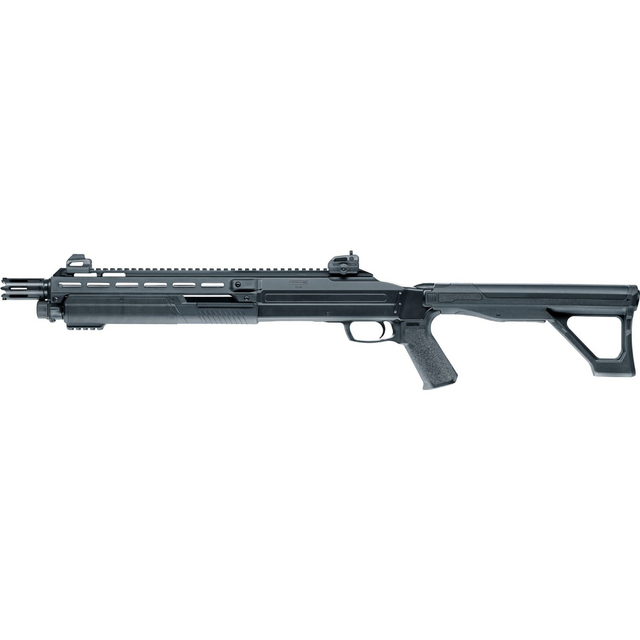 id-paintball T4E HDX 68 Pump-Action Shotgun in Schwarz mit Metallgehäuse und taktischem Design