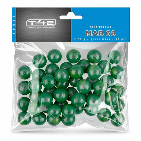 id-paintball T4E Sport MAB 68 Markingballs im Kaliber .68 mit grüner Füllung in einer 50er Packung