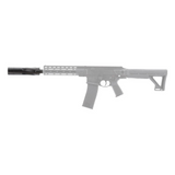 id-paintball T4E Modular Sound Device 68 aus Aluminium montiert an einem T4E Paintball-Marker im Kaliber .68