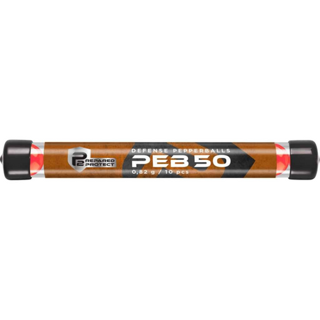 id-paintball T4E PEB50 Pfeffergeschosse im Kaliber .50 in einer zylindrischen Verpackung für Selbstverteidigung