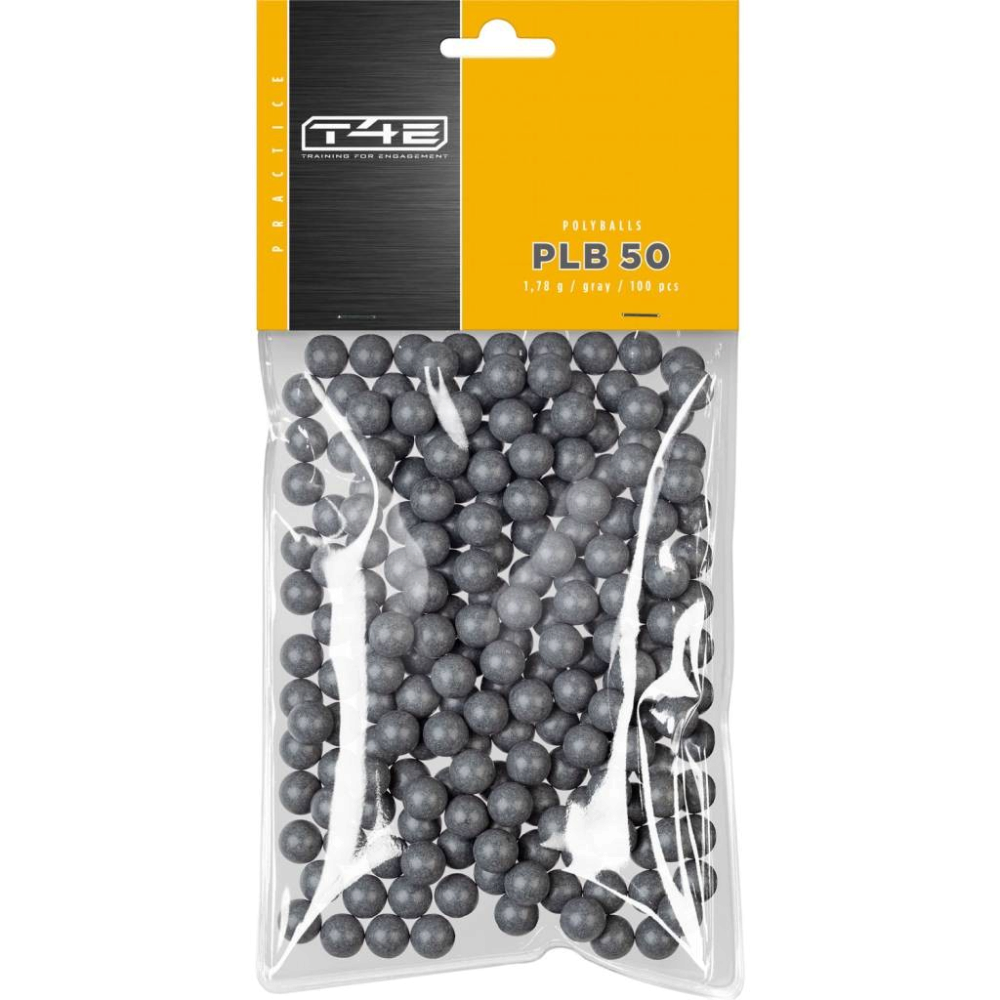 id-paintball T4E Practice PLB 50 Hartplastikgeschosse im Kaliber .50 in einer 100er Packung für das Training