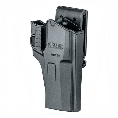 id-paintball T4E Polymer Holster in Schwarz für HDP 50 und TP 50 mit verstellbarem Paddle und Release-Button