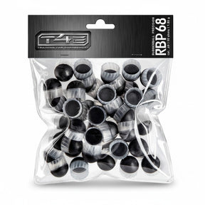 id-paintball T4E RBP 68 Gummigeschosse im Kaliber .68 mit Treibkäfig in transparenter Verpackung