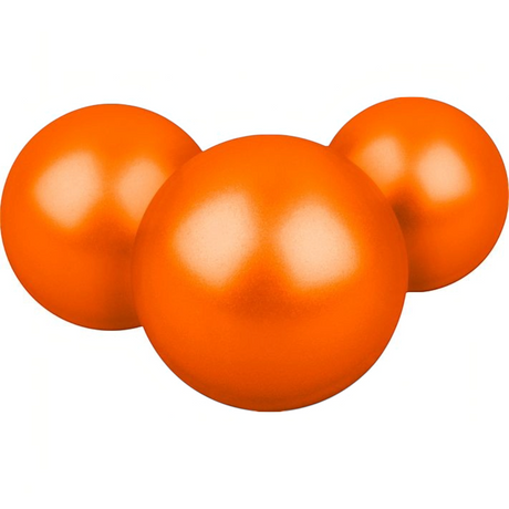 Drei leuchtend orangefarbene T4E Sport PAB 43 cal Paintballs von id-paintball für präzises Training
