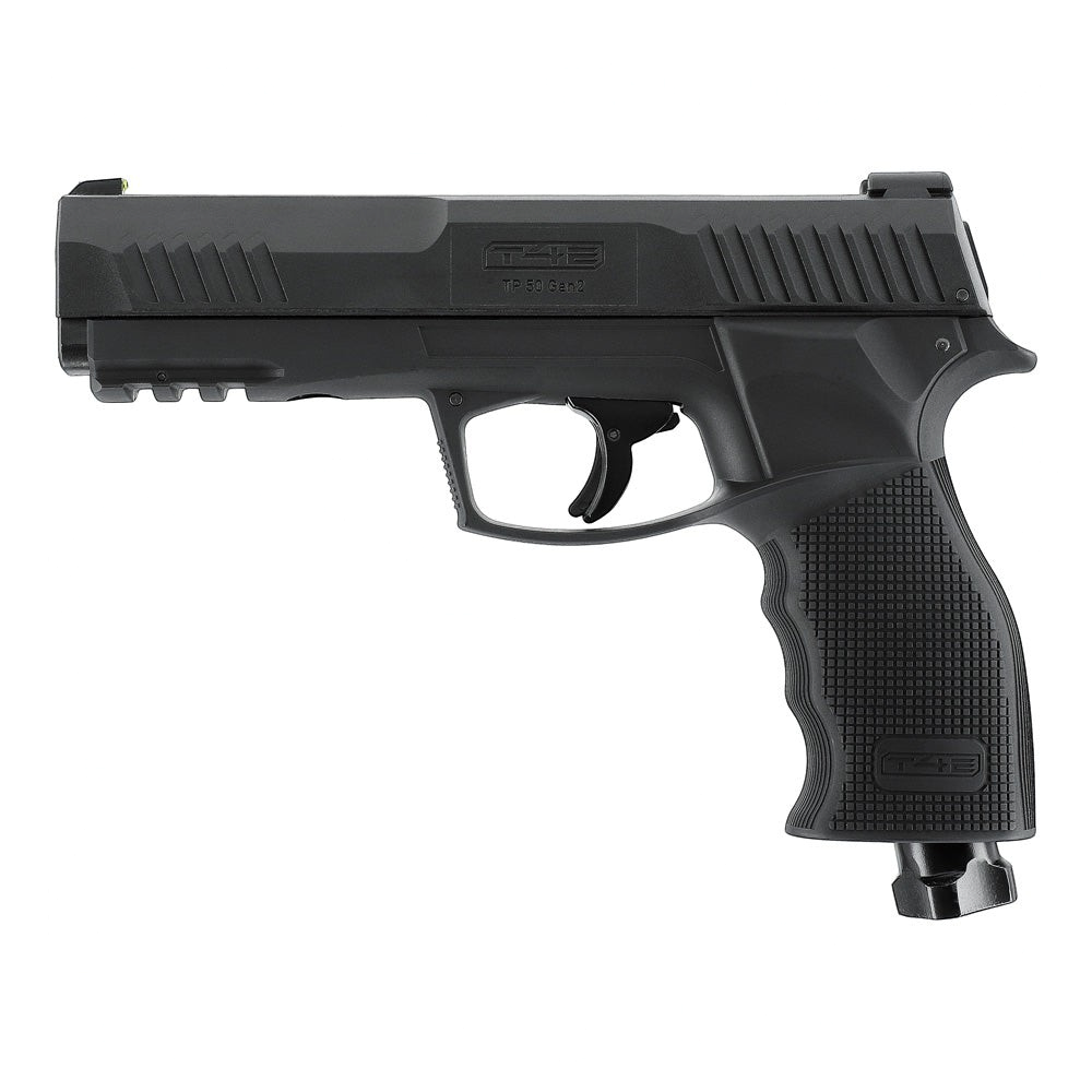 id-paintball T4E TP 50 Gen2 Paintball-Pistole in Schwarz mit Picatinny-Schiene und ergonomischem Griff