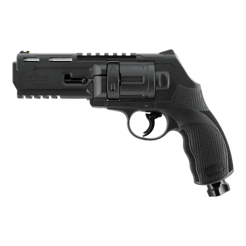 id-paintball T4E TR50 Gen2 CO2 Revolver in Schwarz mit Picatinny-Schienen für Paintball und Training