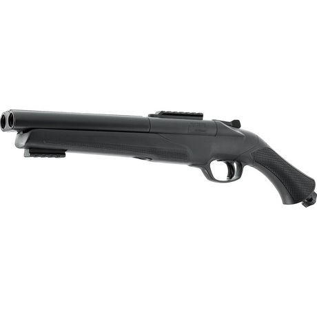 id-paintball T4E TS 68 Gen2 Doppellauf-Schrotflinte in Schwarz mit Picatinny-Schienen und ergonomischem Griff