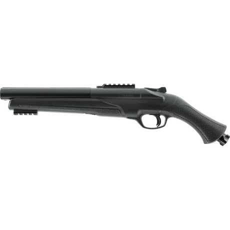 id-paintball T4E TS 68 Gen2 Tactical Shotgun mit Doppellauf, Picatinny-Schienen und ergonomischem Griff in Schwarz