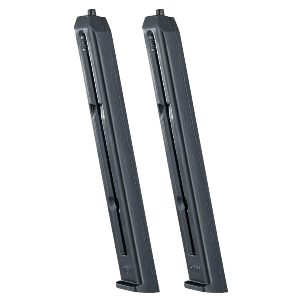 id-paintball Tac Kit XMB Ersatzmagazin Doppelpack für 4,5 mm Stahl-BBs, schwarze Magazine für Umarex UX XBG Pistolen