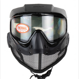 id-paintball JT Tactical Paintball Mesh-Maske in Schwarz mit Thermalglas und Metallgitter für optimale Belüftung