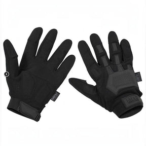 id-paintball Tactical Vollfingerhandschuhe Sniper Edition in Schwarz mit Knöchelschutz und umklappbaren Fingern