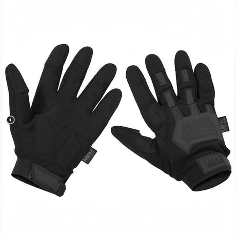 id-paintball Tactical Vollfingerhandschuhe Sniper Edition in Schwarz mit Knöchelschutz und umklappbaren Fingern