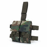 id-paintball taktische Oberschenkelmagazintasche aus Polyester in Camouflage mit zwei Fächern und verstellbaren Gurten