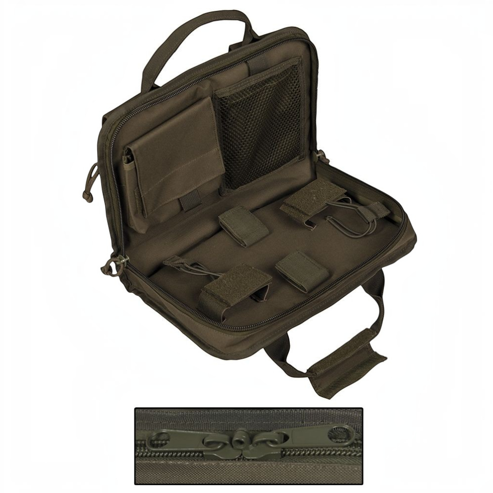 id-paintball olivfarbene Tactical Pistol Case Tasche mit gepolstertem Innenraum, Klettverschlüssen und Netzfach