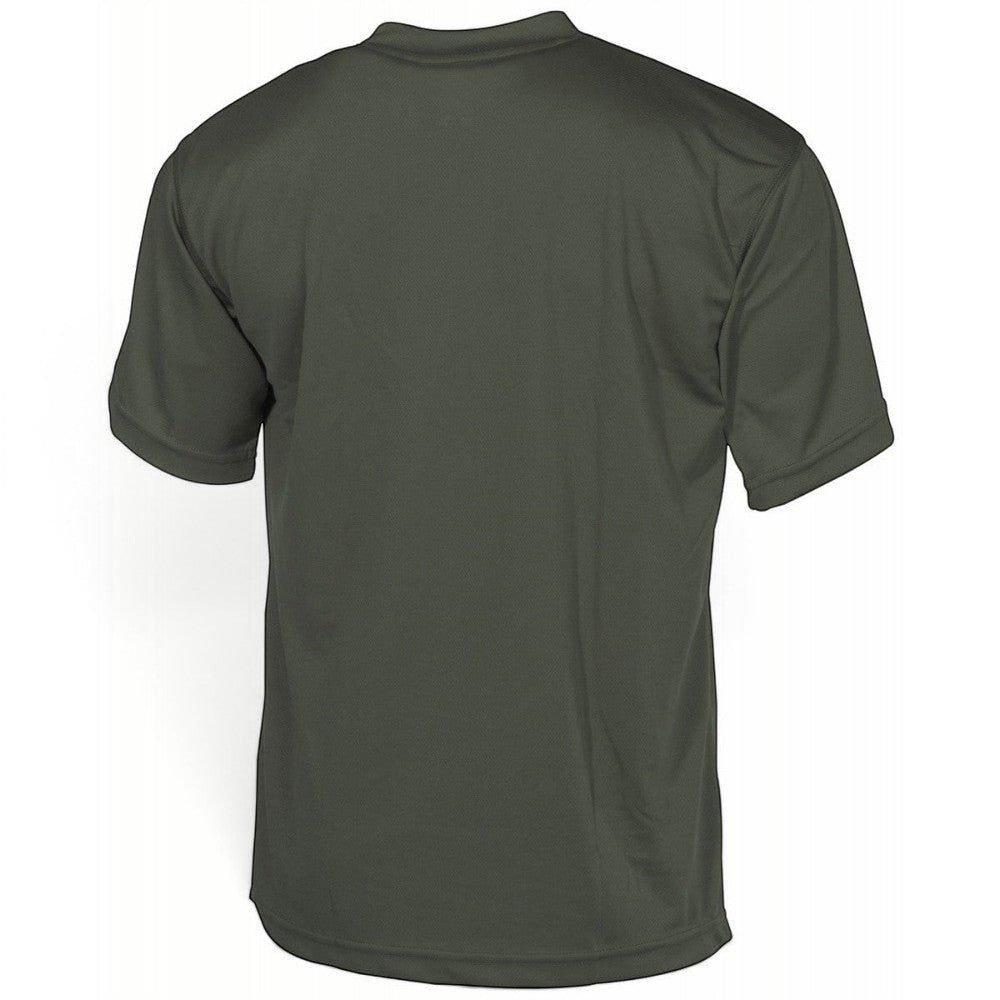 id-paintball olivgrünes taktisches T-Shirt aus atmungsaktivem Polyester für Outdoor-Einsätze, Rückansicht