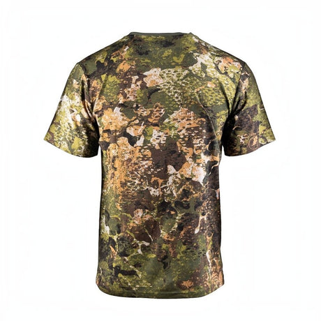 id-paintball T-Shirt aus Baumwolle mit WASP Z3A Tarnmuster in grünen und braunen Erdtönen, Rückansicht