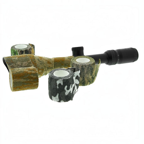 id-paintball selbstklebendes Tarnband 4er Pack mit verschiedenen Camouflage-Mustern zur Tarnung von Optiken und Ausrüstung