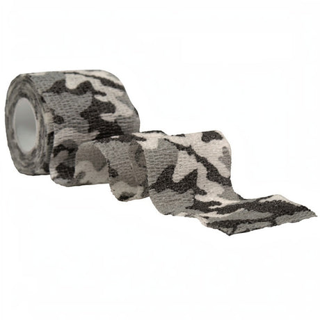 id-paintball SNOWCAMO selbsthaftendes Tarnband in Weiß und Grau für taktische Ausrüstung und Outdoor-Einsätze