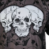 id-paintball The Skulls Grau Paintball Trikot mit Totenkopf-Print und atmungsaktivem Stoff