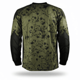id-paintball The Skulls Paintball Trikot in Oliv mit Totenkopf-Muster, Schulterpolstern und atmungsaktivem Material