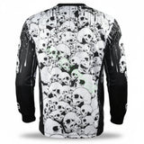 id-paintball The Skulls Paintball Trikot in Weiss mit Totenkopf-Muster, gepolsterten Armen und atmungsaktivem Stoff