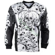 id-paintball Jersey The Skulls in Weiß mit Totenkopf-Design, Polsterungen und atmungsaktivem Material für Paintball