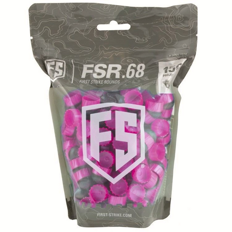 id-paintball Tiberius FSR First Strike Paintballs in einer 150er Packung mit pinken aerodynamischen Projektilen