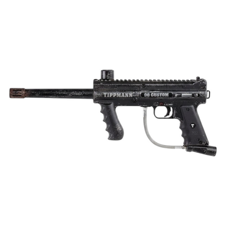 id-paintball Tippmann 98 Custom Paintball-Markierer in Schwarz, generalüberholtes Modell mit 8,5 Zoll Wechsellauf