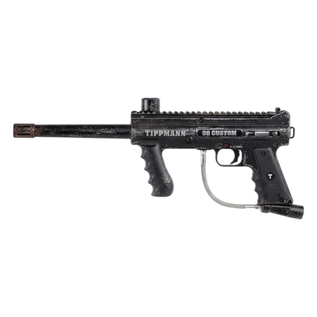 id-paintball Tippmann 98 Custom Paintball-Markierer in Schwarz, generalüberholtes Modell mit 8,5 Zoll Wechsellauf