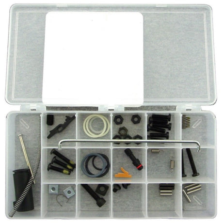 id-paintball Tippmann 98 Ersatzteil-Set in transparenter Sortierbox mit O-Ringen, Schrauben und Bolzen für Markierer