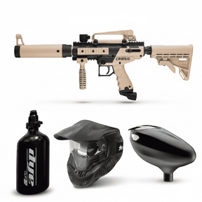 id-paintball Tippmann Cronus Tactical Tan Set mit Paintball Markierer, Dye SE Maske, Hopper und HP System