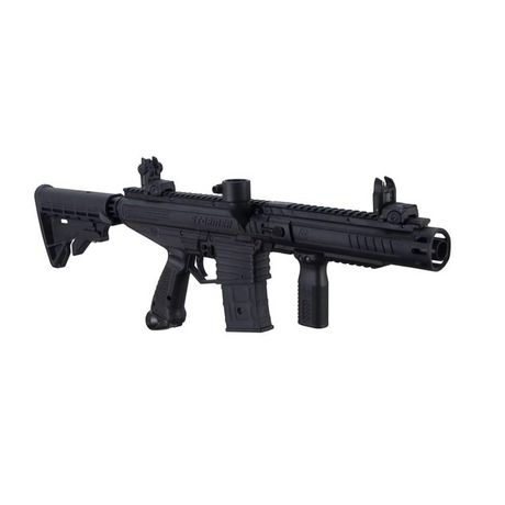 id-paintball Tippmann Stormer Elite Paintball Markierer in Schwarz mit Magazin, verstellbarer Schulterstütze und Rails
