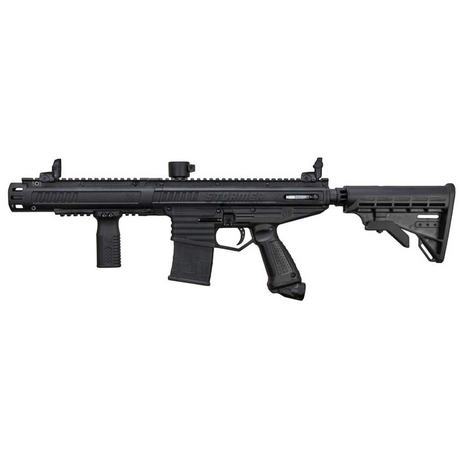 id-paintball Tippmann Stormer Elite Paintball Markierer in Schwarz mit verstellbarer Schulterstütze und Magazin