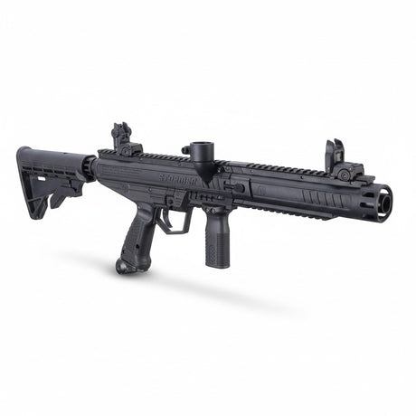 id-paintball Tippmann Stormer Tactical Paintball Markierer in Schwarz mit verstellbarer Schulterstütze und Picatinny-Schiene