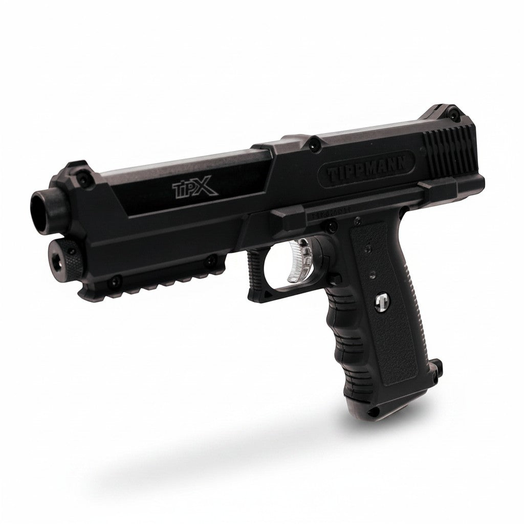id-paintball Tippmann TiPX Paintball Markierer in Schwarz mit ergonomischem Griff und Schienensystem