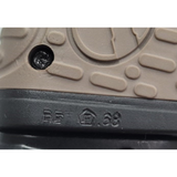 id-paintball Tippmann TMC Markierer Detailansicht mit Kaliber .68 Prägung in Desert TAN Farbe