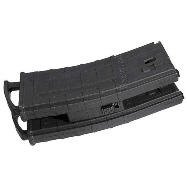id-paintball Tippmann TMC 20-Schuss Magazin Set in Schwarz mit praktischem Magazinverbinder für schnelles Nachladen
