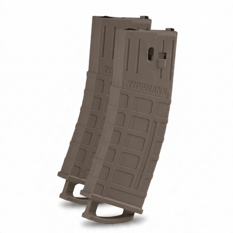 id-paintball 2er Pack Tippmann 20-Schuss Magazine für TMC Paintball-Markierer in der Farbe Tan Earth