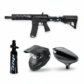 id-paintball Tippmann TMC Elite Paintball Set mit Markierer, HP-System, Dye SE Maske und Hopper in Schwarz
